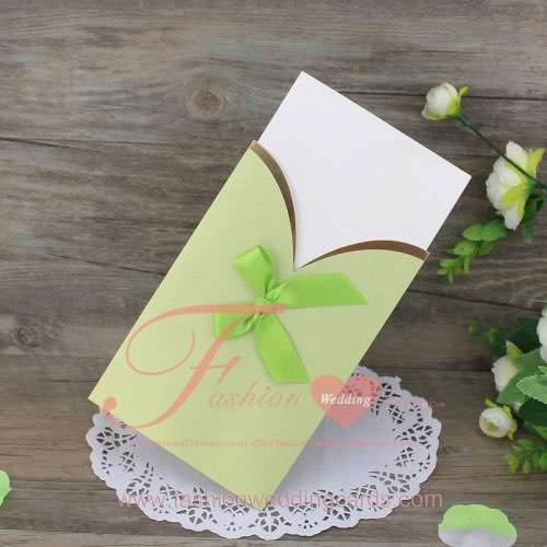 Pocket Wedding Invitations with Satin